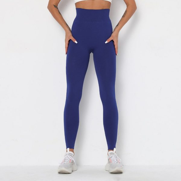Wine Red Seamless High Waist Tight-fitting Hip-lifting Outdoor Running Sweatpants - Image 4