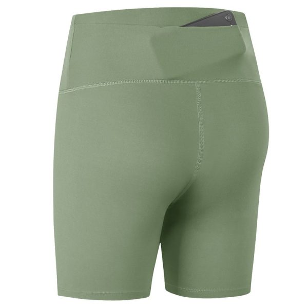 Purple Double-sided Brocade Brushed Tight-fitting High-waist Fitness Shorts - Image 5