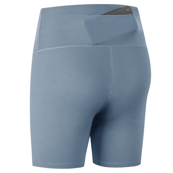 Purple Double-sided Brocade Brushed Tight-fitting High-waist Fitness Shorts - Image 7