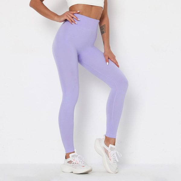 Wine Red Seamless High Waist Tight-fitting Hip-lifting Outdoor Running Sweatpants - Image 7