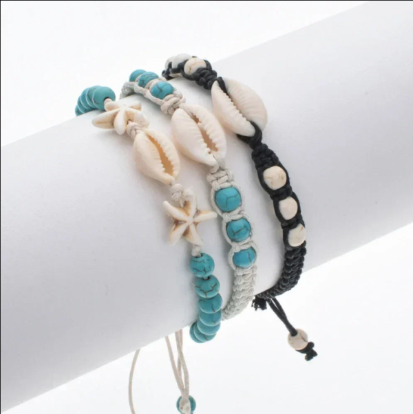 Unisex Summer Starfish Shell Braided Bracelet